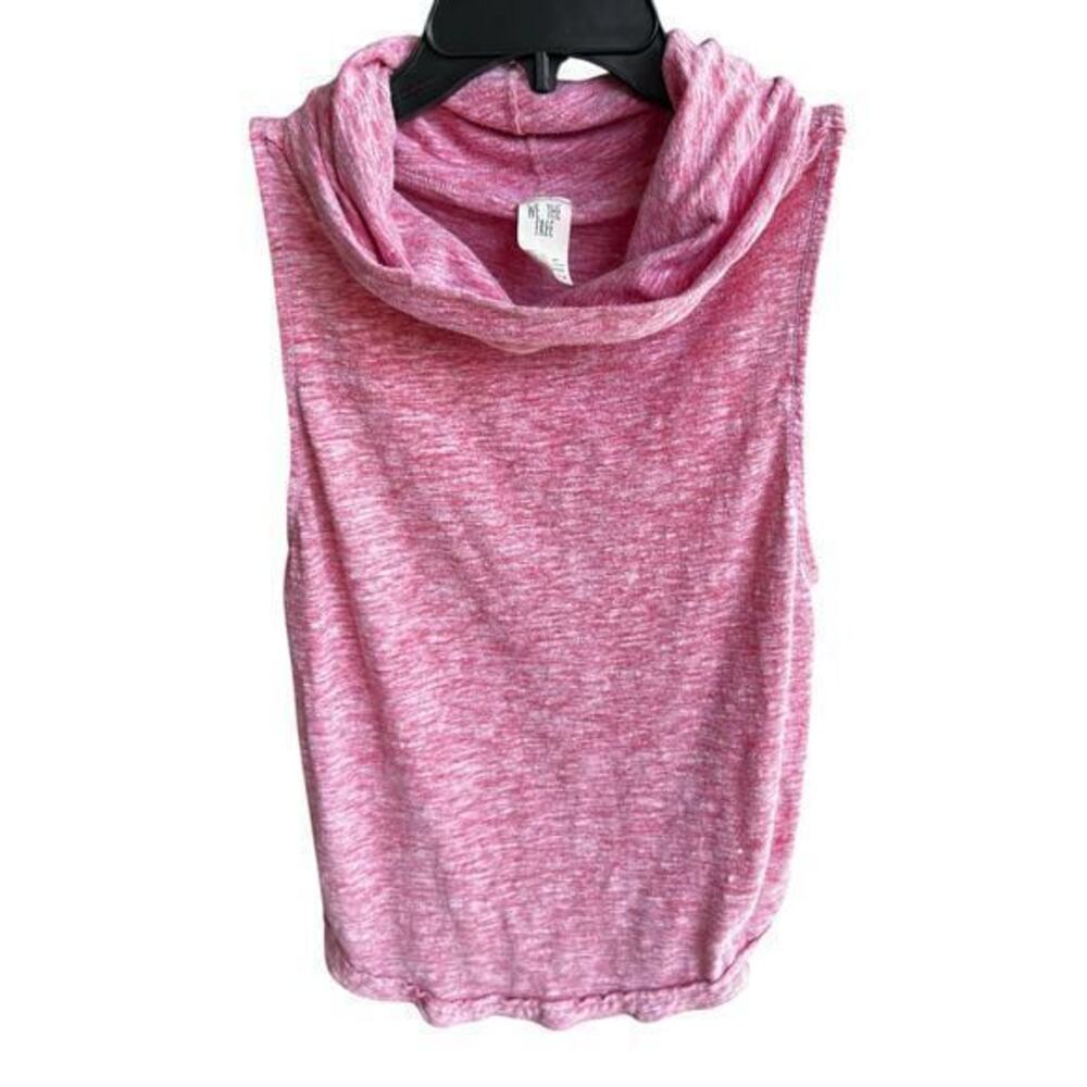 WE THE FREE bubblegum pink cherry Heather sleeveless cowl neck Beachy top sz XS